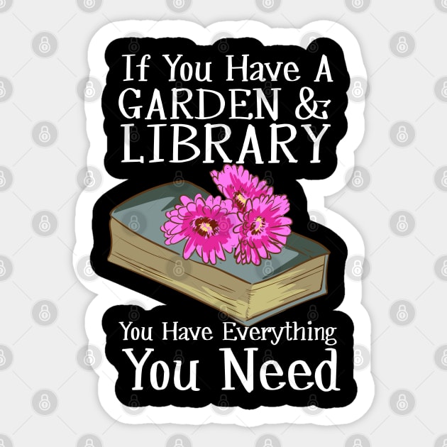 Garden And Library Sticker by maxdax